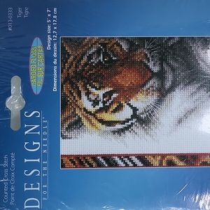 Tiger 2005 Janlyn Counted Cross Stitch Complete Kit